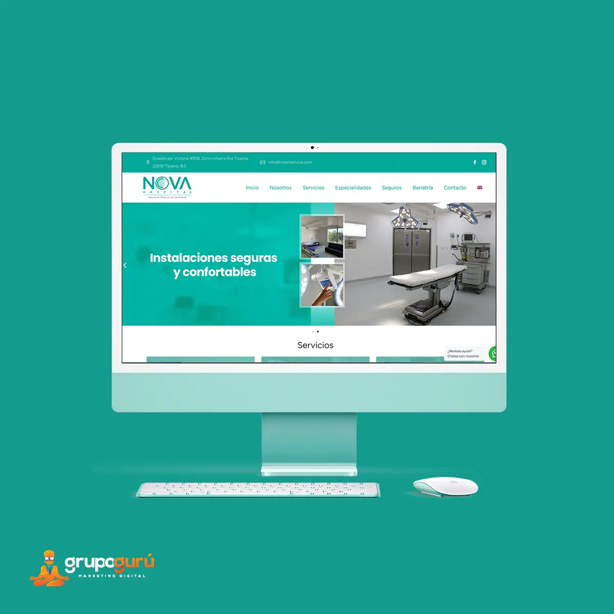 Hospital Nova — Diseño de Página Web por Grupo Gurú